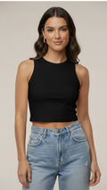 Camiseta Rib Crop